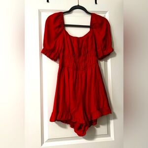 Woman’s Red Romper